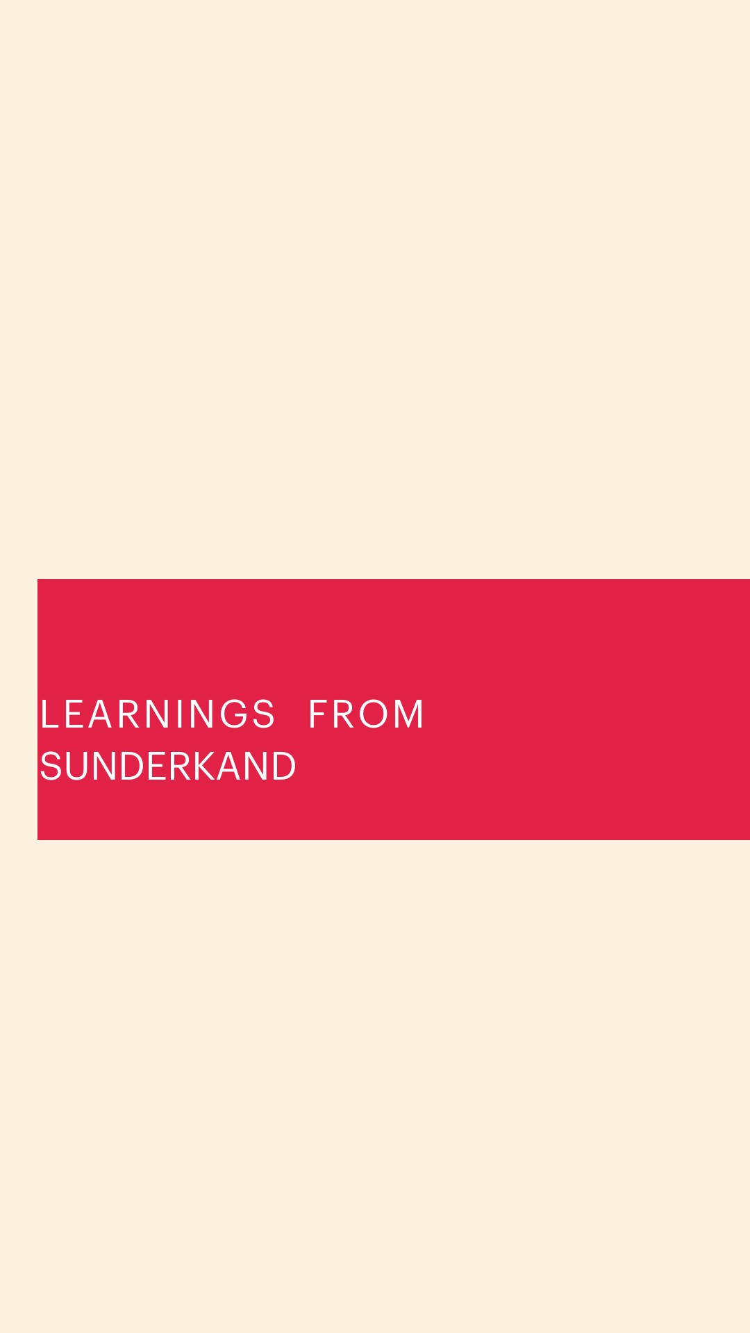 Preview of Learnings from Sunderkand